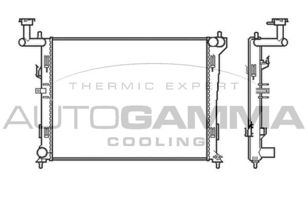 105047 AUTOGAMMA Радиатор, охлаждение двигателя