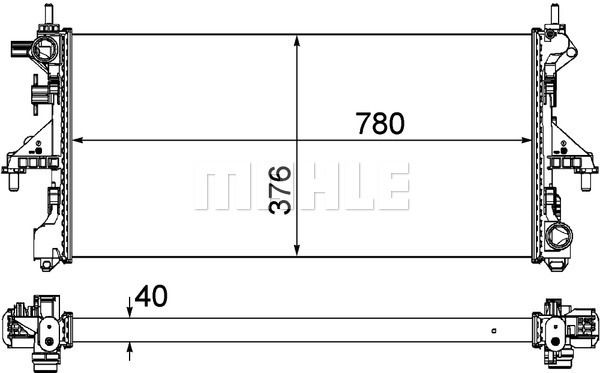 CR1034000P MAHLE Радиатор, охлаждение двигателя