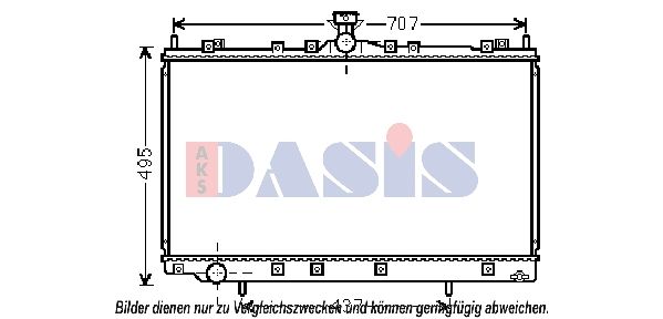 140097N AKS DASIS Радиатор, охлаждение двигателя