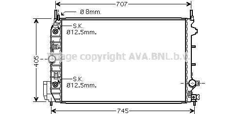 OLA2388 AVA QUALITY COOLING Радиатор, охлаждение двигателя