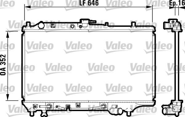 732475 VALEO Радиатор, охлаждение двигателя