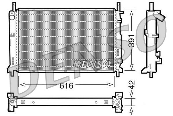 DRM10071 DENSO Радиатор, охлаждение двигателя