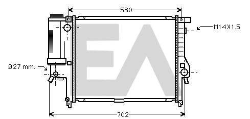 31R07067 EACLIMA Радиатор, охлаждение двигателя