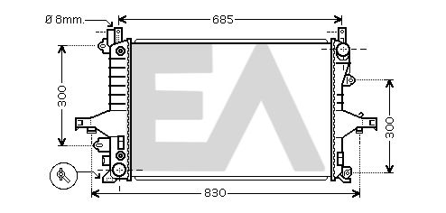 31R78030 EACLIMA Радиатор, охлаждение двигателя