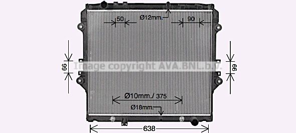 TO2757 AVA QUALITY COOLING Радиатор, охлаждение двигателя