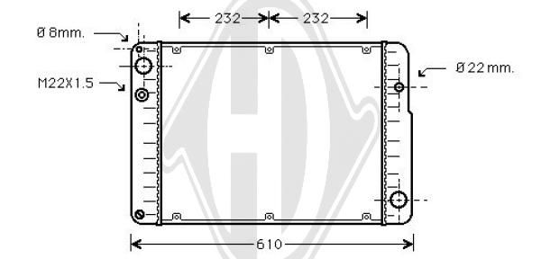DCM3548 DIEDERICHS Радиатор, охлаждение двигателя