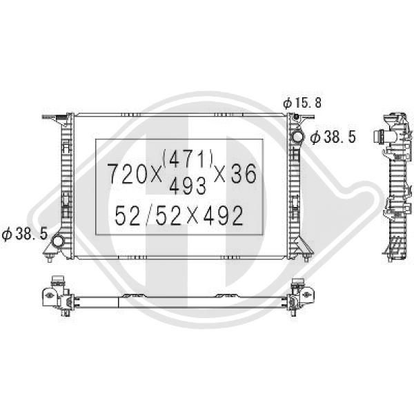 DCM1500 DIEDERICHS Радиатор, охлаждение двигателя