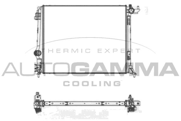 107663 AUTOGAMMA Радиатор, охлаждение двигателя