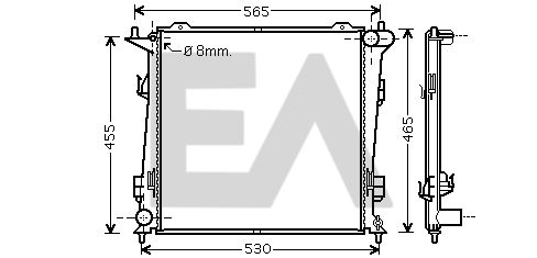 31R36031 EACLIMA Радиатор, охлаждение двигателя