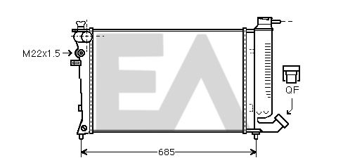 31R10020 EACLIMA Радиатор, охлаждение двигателя