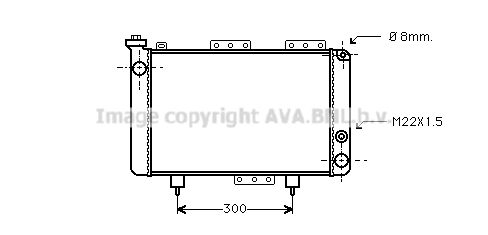 RT2001 AVA QUALITY COOLING Радиатор, охлаждение двигателя