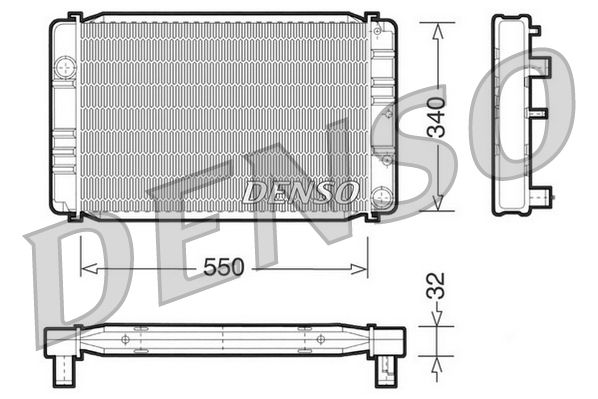 DRM33010 DENSO Радиатор, охлаждение двигателя