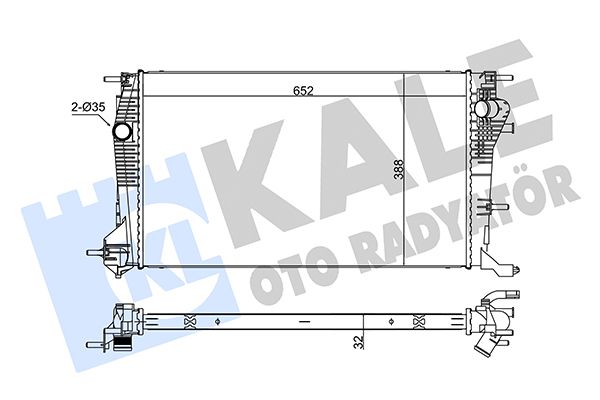 355835 KALE OTO RADYATÖR Радиатор, охлаждение двигателя