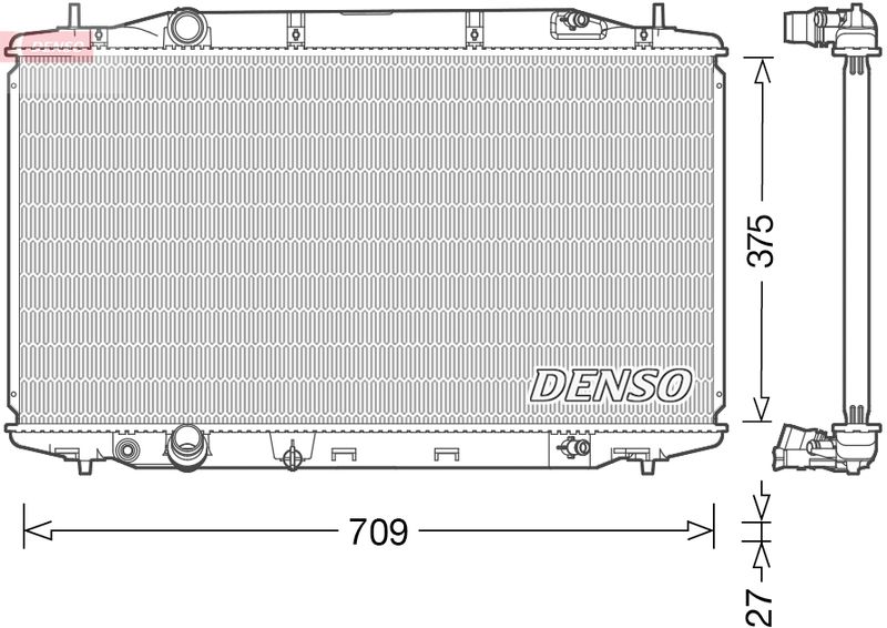 DRM40041 DENSO Радиатор, охлаждение двигателя