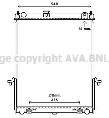 DN2397 AVA QUALITY COOLING Радиатор, охлаждение двигателя