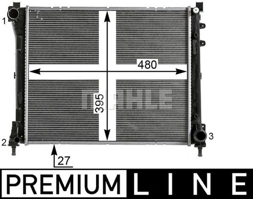 CR2012000P MAHLE Радиатор, охлаждение двигателя