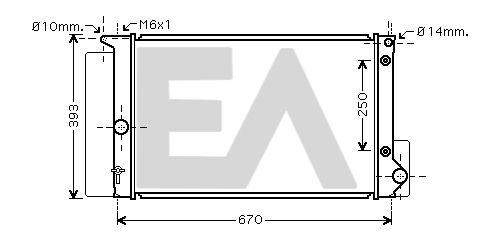 31R71314 EACLIMA Радиатор, охлаждение двигателя