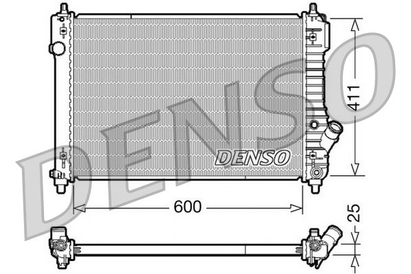 DRM15004 DENSO Радиатор, охлаждение двигателя