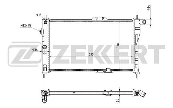 MK1328 ZEKKERT Радиатор, охлаждение двигателя