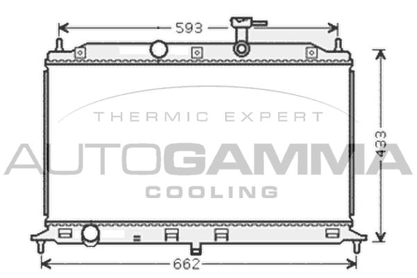 104845 AUTOGAMMA Радиатор, охлаждение двигателя