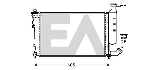 31R10105 EACLIMA Радиатор, охлаждение двигателя