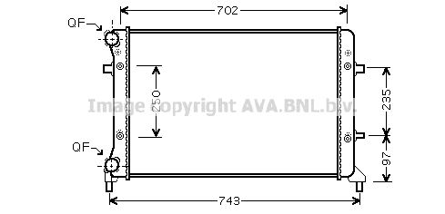 VN2205 AVA QUALITY COOLING Радиатор, охлаждение двигателя