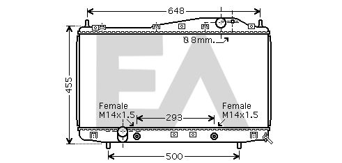 31R20008 EACLIMA Радиатор, охлаждение двигателя