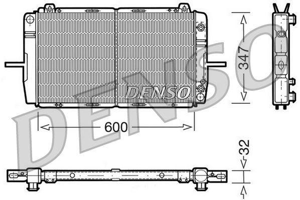 DRM10083 DENSO Радиатор, охлаждение двигателя