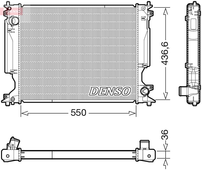 DRM51014 DENSO Радиатор, охлаждение двигателя