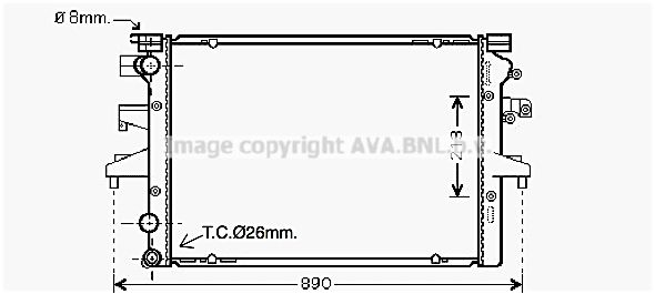 VNA2231 AVA QUALITY COOLING Радиатор, охлаждение двигателя