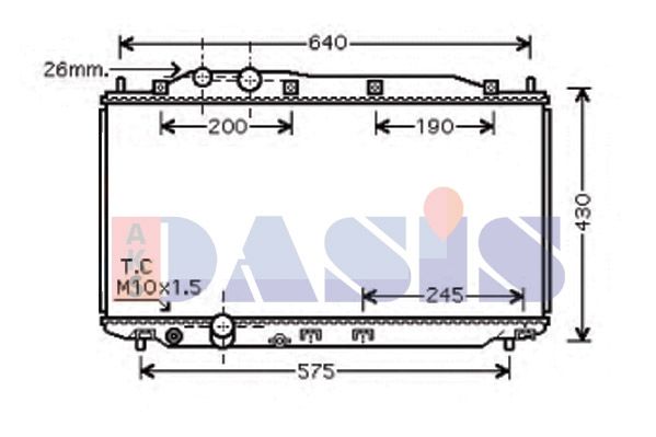 100057N AKS DASIS Радиатор, охлаждение двигателя