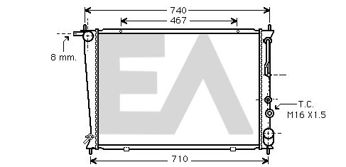 31R28016 EACLIMA Радиатор, охлаждение двигателя