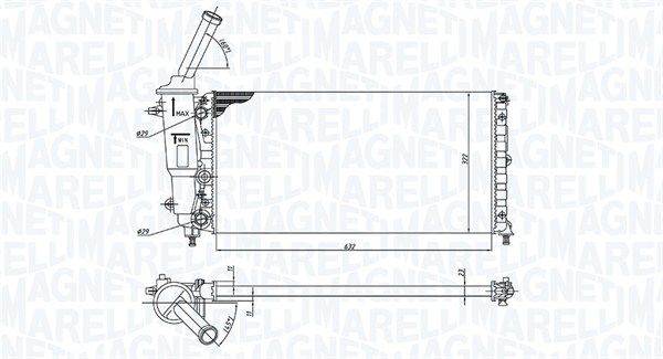 350213172200 MAGNETI MARELLI Радиатор, охлаждение двигателя