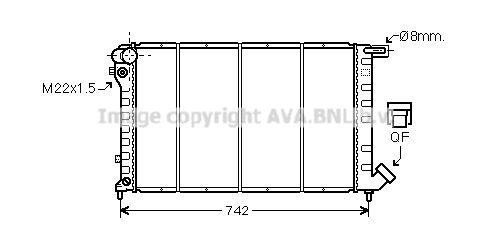 CN2138 AVA QUALITY COOLING Радиатор, охлаждение двигателя