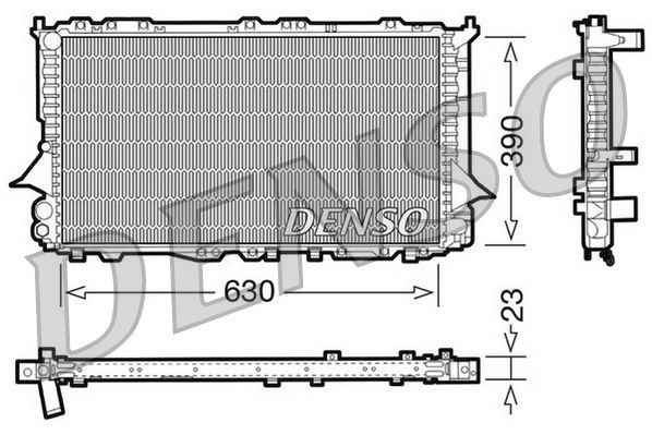 DRM02002 DENSO Радиатор, охлаждение двигателя