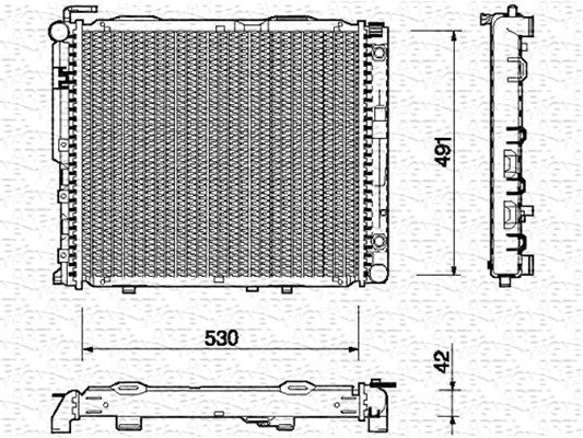 350213763000 MAGNETI MARELLI Радиатор, охлаждение двигателя