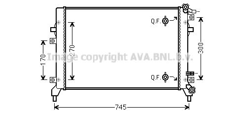 VN2326 AVA QUALITY COOLING Радиатор, охлаждение двигателя