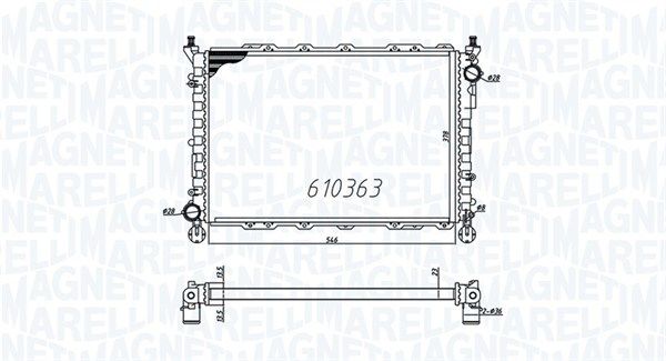 350213832000 MAGNETI MARELLI Радиатор, охлаждение двигателя