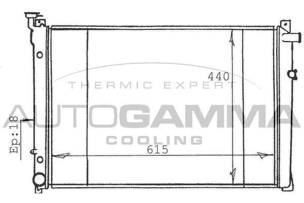 100614 AUTOGAMMA Радиатор, охлаждение двигателя