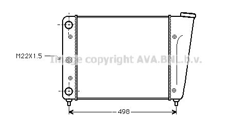 VN2009 AVA QUALITY COOLING Радиатор, охлаждение двигателя