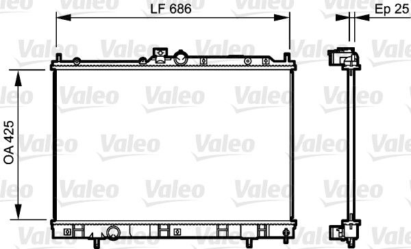 735203 VALEO Радиатор, охлаждение двигателя