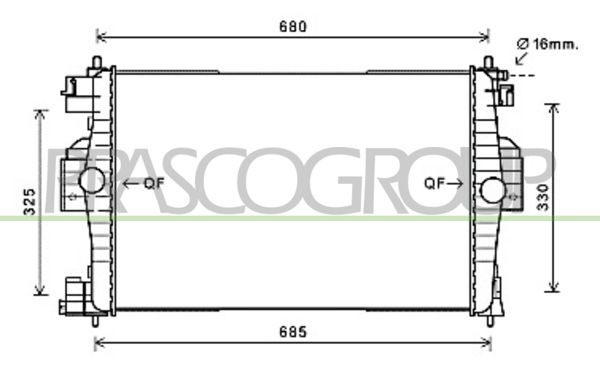 CI430R002 PRASCO Радиатор, охлаждение двигателя