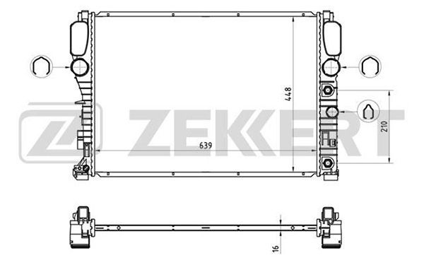 MK1443 ZEKKERT Радиатор, охлаждение двигателя