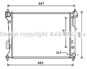 HY2428 AVA QUALITY COOLING Радиатор, охлаждение двигателя