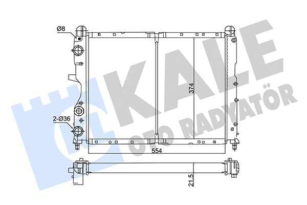 101900 KALE OTO RADYATÖR Радиатор, охлаждение двигателя