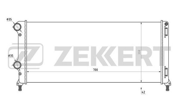 MK1190 ZEKKERT Радиатор, охлаждение двигателя