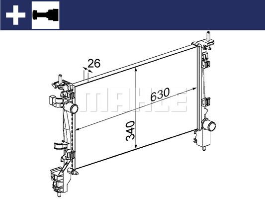 CR1130000S MAHLE Радиатор, охлаждение двигателя