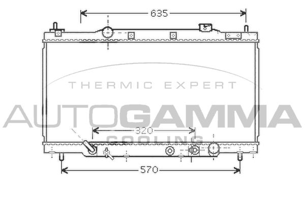 104266 AUTOGAMMA Радиатор, охлаждение двигателя