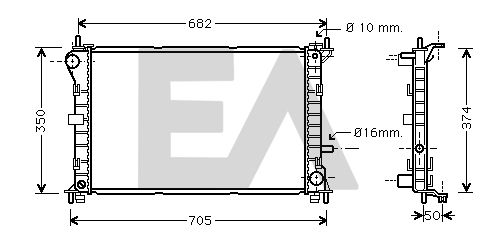 31R22084 EACLIMA Радиатор, охлаждение двигателя