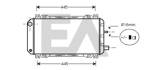 31R22025 EACLIMA Радиатор, охлаждение двигателя